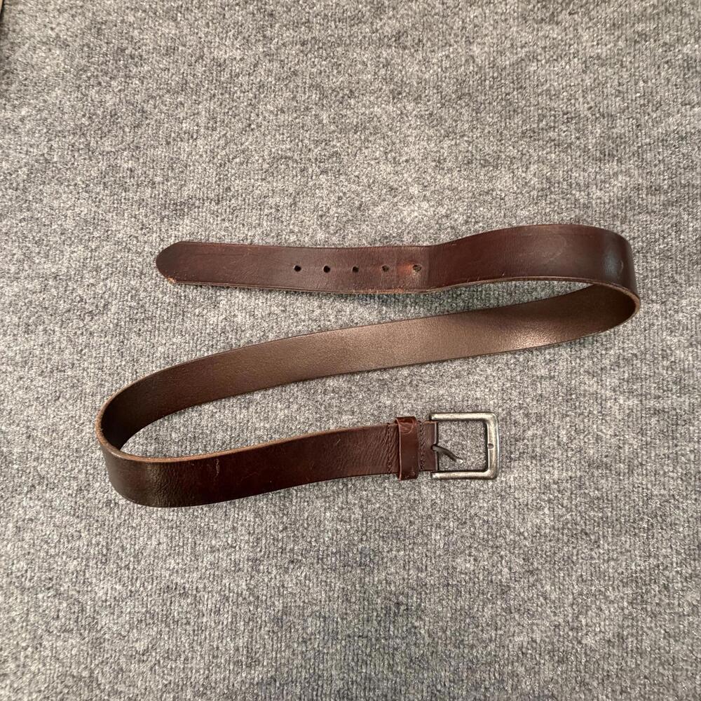 Fat Face Brown Leather‎ Men's Belt with Metal Buckle 40" Long - 678